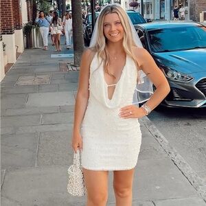 long ivory chiffon dress Juliet Chiffon Maxi Dress Gardenia / M main image 1